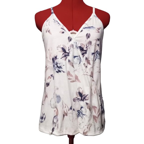 SHEIN Crossover V Neck Floral Spaghetti Strap Tank Top US M - Picture 1 of 6